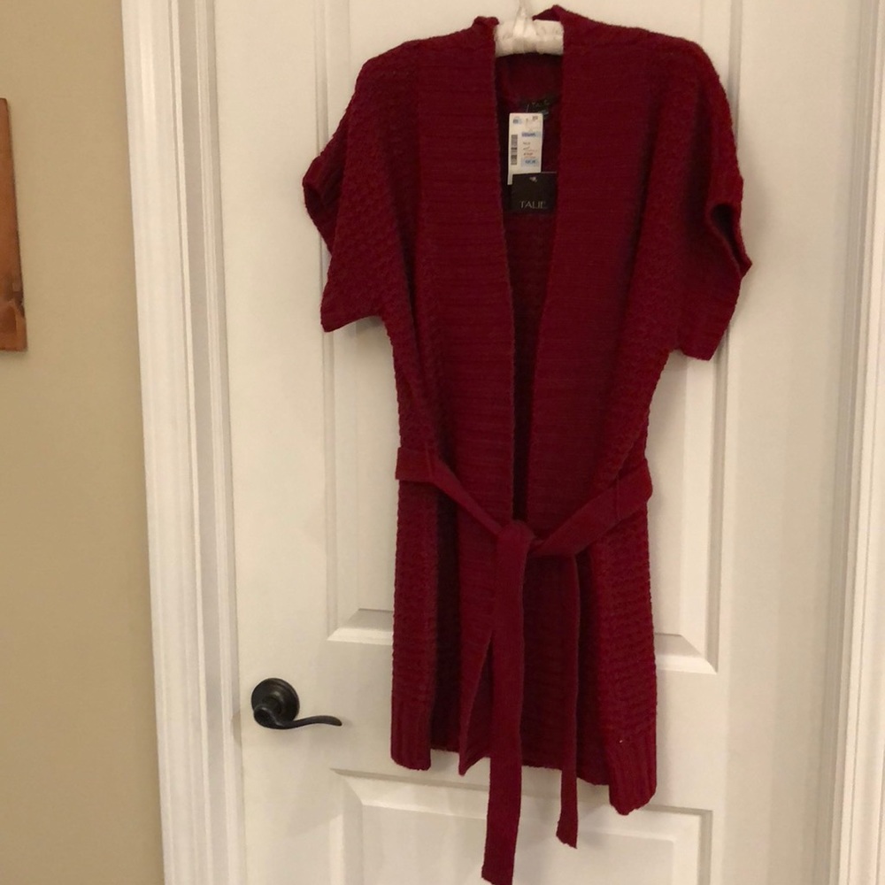 NWT XL Red Wrap Sweater Cardigan